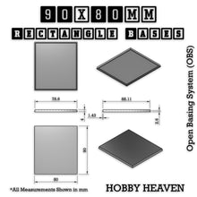 Load image into Gallery viewer, Rectangle Bases Range Sizes - 75x30mm to 125x40mm Medium Sizes 3d Print Full Range Tabletop Games - ModelBricks