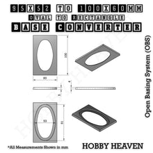 Load image into Gallery viewer, Wargaming Oval to Rectangle Base Converters โ Tabletop Games | 3D Printed Tabletop Accessories - ModelBricks