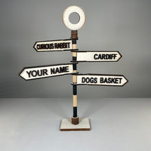 Load image into Gallery viewer, Traditional Direction Sign - Handmade Ornament by Curious Rabbit ® - ModelBricks