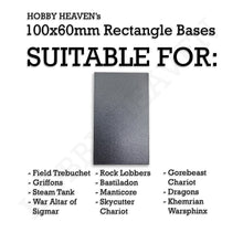 Load image into Gallery viewer, 100x60mm Rectangular Plain Plastic Bases - ModelBricks