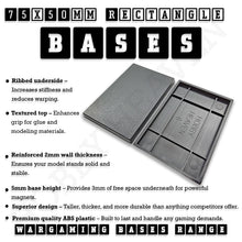 Load image into Gallery viewer, 50x75mm | 75x50mm Rectangular Plain Plastic Bases | Versatile Miniature Stands - ModelBricks
