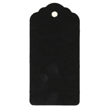 Load image into Gallery viewer, 100 Rectangle Scalloped Gift Tags with White Satin Ribbon - 21 Colours Christmas - ModelBricks