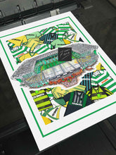 Load image into Gallery viewer, Celtic Kit Collage Retro Shirts & Stadium Football Print