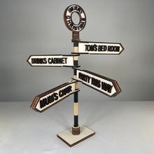 Load image into Gallery viewer, Traditional Direction Sign - Handmade Ornament by Curious Rabbit ® - ModelBricks