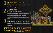 Load image into Gallery viewer, 25mm Square Diagonal Slotted Plastic Bases - ModelBricks