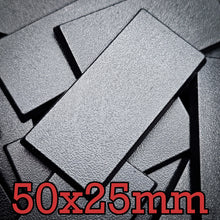 Load image into Gallery viewer, 50x25mm Rectangular Plain Plastic Bases - ModelBricks