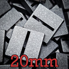 Load image into Gallery viewer, 20mm Square Parallel Slotted Plastic Bases - ModelBricks