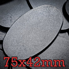 Load image into Gallery viewer, 75x42mm Oval Plain Plastic Bases - ModelBricks
