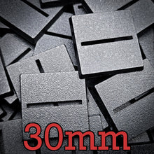 Load image into Gallery viewer, 30mm Square Parallel Slotted Plastic Bases - ModelBricks