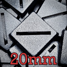 Load image into Gallery viewer, 20mm Square Slotted Plastic Bases - ModelBricks