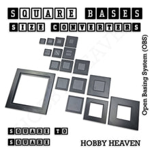 Load image into Gallery viewer, Square to Square Bases Size Converters 3d Print Full Range - ModelBricks