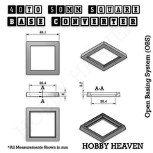 Load image into Gallery viewer, 40 to 50mm Square Bases Converters 3d Print - ModelBricks