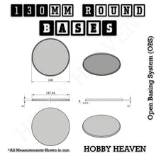 Load image into Gallery viewer, 130mm Round Plain Plastic Bases - ModelBricks