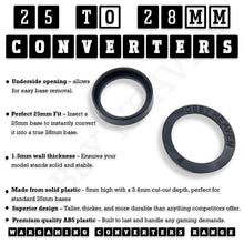 Load image into Gallery viewer, 25mm to 28mm Round Base Converters ABS Plastic - ModelBricks