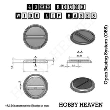 Load image into Gallery viewer, 40mm Wide Lip Round Plastic Bases - ModelBricks