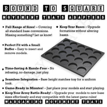 Load image into Gallery viewer, Round to Square Movement Trays Adapters for Tabletop Games - ModelBricks
