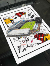 Load image into Gallery viewer, Fulham Kit Collage Retro Shirts & Stadium Football Print