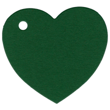 Load image into Gallery viewer, 100 Heart Shaped Gift Tags with White Satin Ribbon - 21 Colours, Birthday Xmas - ModelBricks