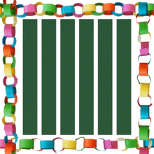 Load image into Gallery viewer, Christmas Green Paper Chain Card Strips. 5 Meter / 16 Feet Long. Wedding Party Decor - ModelBricks