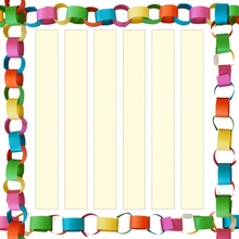 Load image into Gallery viewer, Hammered Ivory Paper Chain Card Strips. 5 Meter / 16 Feet Long. Wedding Party Decor - ModelBricks