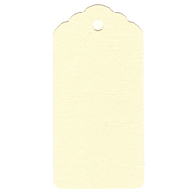 Load image into Gallery viewer, 100 Rectangle Scalloped Gift Tags with White Satin Ribbon - 21 Colours Christmas - ModelBricks