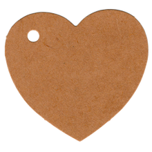 Load image into Gallery viewer, 100 Heart Shaped Gift Tags with White Satin Ribbon - 21 Colours, Birthday Xmas - ModelBricks