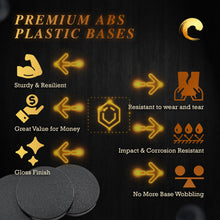 Load image into Gallery viewer, 40mm Round Bases | Plain Black Plastic Bases for Wargames| Miniature Wargaming Bases - ModelBricks