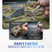 Load image into Gallery viewer, Hobby Heaven Dry Brushes – Model & Miniature Painting Brushes (Size XS–XXL) - ModelBricks