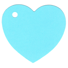 Load image into Gallery viewer, 100 Heart Shaped Gift Tags with White Satin Ribbon - 21 Colours, Birthday Xmas - ModelBricks