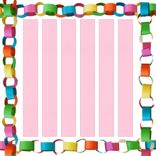 Load image into Gallery viewer, Light Pink Paper Chain Card Strips. 5 Meter / 16 Feet Long. Wedding Party Decor - ModelBricks