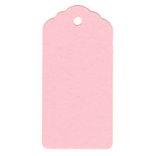 Load image into Gallery viewer, 100 Rectangle Scalloped Gift Tags with White Satin Ribbon - 21 Colours Christmas - ModelBricks