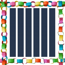 Load image into Gallery viewer, Navy Blue Paper Chain Strips. 5 Meters /16 Feet. Party Christmas Decorations - ModelBricks
