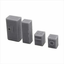 Load image into Gallery viewer, OO Scale Ready to Paint White Goods (4 pack) - ModelBricks