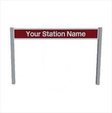 Load image into Gallery viewer, O Scale Pre-Coloured Single-Sided Personalised Post-Privatisation Era Station Name Board - ModelBricks