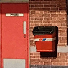 Load image into Gallery viewer, OO Scale Ready to Paint Wall Mounted Station Bin (12 pack) - ModelBricks