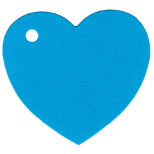 Load image into Gallery viewer, 100 Heart Shaped Gift Tags with White Satin Ribbon - 21 Colours, Birthday Xmas - ModelBricks