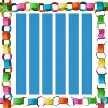 Load image into Gallery viewer, Ocean Blue Paper Chain Card Strips. 5 Meter / 16 Feet Long. Wedding Party Decor - ModelBricks