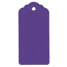 Load image into Gallery viewer, 100 Rectangle Scalloped Gift Tags with White Satin Ribbon - 21 Colours Christmas - ModelBricks