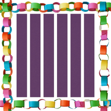 Load image into Gallery viewer, Purple Paper Chain Card Strips. 5 Meters / 16 Feet. Wedding Party Engagement