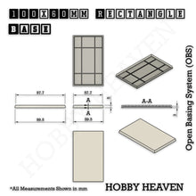 Load image into Gallery viewer, 100x60mm Rectangular Plain Plastic Bases - ModelBricks