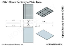Load image into Gallery viewer, 150x100 Rectangular Plain Plastic Bases - ModelBricks