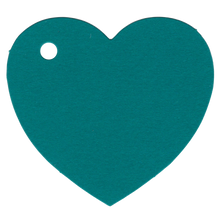 Load image into Gallery viewer, 100 Heart Shaped Gift Tags with White Satin Ribbon - 21 Colours, Birthday Xmas - ModelBricks