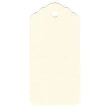 Load image into Gallery viewer, 100 Rectangle Scalloped Gift Tags with White Satin Ribbon - 21 Colours Christmas - ModelBricks