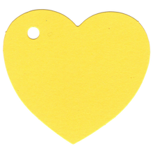 Load image into Gallery viewer, 100 Heart Shaped Gift Tags with White Satin Ribbon - 21 Colours, Birthday Xmas - ModelBricks