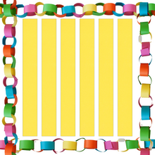 Load image into Gallery viewer, Yellow Paper Chain Card Strips. 5 Meter / 16 Feet Long. Wedding Party Decor - ModelBricks