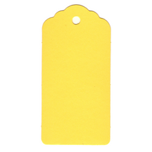 Load image into Gallery viewer, 100 Rectangle Scalloped Gift Tags with White Satin Ribbon - 21 Colours Christmas - ModelBricks