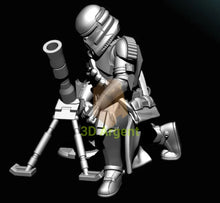 Load image into Gallery viewer, Airbourne Trooper Mortar Star Wars Legion 3D Printed Resin BlueWolf Miniatures