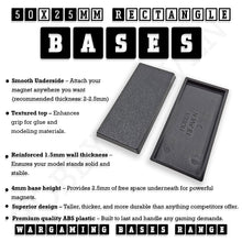 Load image into Gallery viewer, 50x25mm Rectangular Plain Plastic Bases - ModelBricks