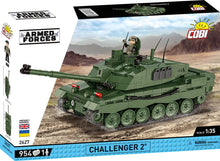 Load image into Gallery viewer, Challenger 2 brick tank model - COBI 2627 - 950 bricks