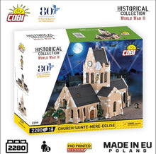 Load image into Gallery viewer, Church Sainte-Mere-Eglise brick model - COBI 2299 - 2280 bricks